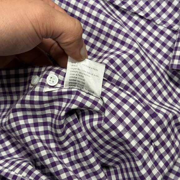 Spier & Mackay Handmade Dress Shirt Custom Check Long Sleeve Cotton 43 17 XL - Picture 9 of 10